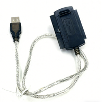 Cable USB 2.0 a IDE SATA de 60 cm, Marrón, para Disco Duro HDD/SSD de 2.5 Pulgadas, Convertidor de Interfaz de Datos de 480 Mb/s, Adaptador SATA