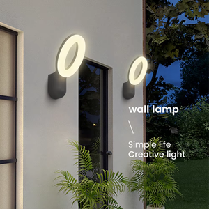 Nouvelle applique murale ovale creuse, lampe murale extérieure pour jardin, projecteur haute luminosité - Product Image 4