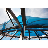 Pergola de jardin moderne en aluminium et polycarbonate, 100 % étanche et résistante aux intempéries
