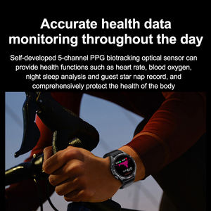 Gentleman GTS4 <span class=keywords><strong>Reloj</strong></span> <span class=keywords><strong>inteligente</strong></span> para hombres Monitoreo DE SALUD Llamadas HD 100 Diales personalizados Correas de metal de acero inoxidable Dirección Qibla - Product Image 3