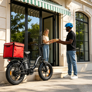 Vélo électrique pliable Chamrider DT450 20 pouces 48V 50AH Fatbike, vélo de livraison électrique, vélo cargo électrique à pneus larges, E-bike - Product Image 1