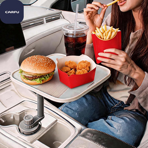 CARFU ABS <b>Car</b> Cup Holder Small Dining <b>Table</b> Armrest Box Rotatable Storage Tray for <b>Car</b> - Product Image 1