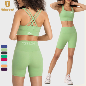 Fabricant d'un soutien-gorge de sport rembourré amovible et confortable, respirant et personnalisé, short de fitness, ensemble de yoga pour femmes - Product Image 1