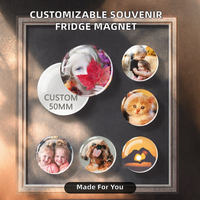 Aimant de réfrigérateur personnalisé en verre avec logo, aimants photo pour réfrigérateur avec design personnalisé pour la décoration de la maison, cadeau