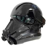 Casque de Death Trooper Cyou Factory avec affichage lumineux LED, en résine, coque rigide, accessoire de costume d'Halloween, casque de cosplay de soldat