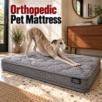 Matelas orthopédique pour chien avec options de tissu de revêtement et de matelassage personnalisés, et bord supérieur étroit pour commandes de marques