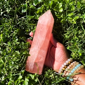 Torre de Cristal Natural para Compartir, Arte Popular, Puntas de <span class=keywords><strong>Cuarzo</strong></span> <span class=keywords><strong>Rosa</strong></span> Pulido para Regalos de Boda, Sanación <span class=keywords><strong>Espiritual</strong></span> para Decoración - Product Image 3