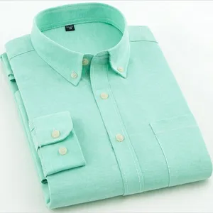 男士长袖衬衫休闲白色红色蓝色灰色绿色海军商务衬衫男士长袖修身纽扣衬衫
