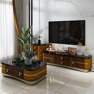 Meuble <span class=keywords><strong>TV</strong></span> italien <span class=keywords><strong>en</strong></span> acier inoxydable, ensemble de meubles de salon, supports <span class=keywords><strong>TV</strong></span>, table <span class=keywords><strong>en</strong></span> bois et marbre, meuble <span class=keywords><strong>TV</strong></span> moderne - Product Image 6