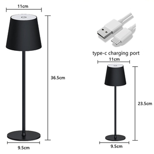 36.5cm 23.5cm hai chiều cao hiện đại <span class=keywords><strong>LED</strong></span> bảng ánh sáng thép Điều khiển cảm ứng <span class=keywords><strong>LED</strong></span> đèn bàn 3 Wát Dimmable ánh sáng ban đêm - Product Image 6