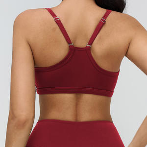 Reggiseno Sportivo da Donna con Collo Quadrato in Spandex, Doppie Spalline Regolabili, Ultimo Modello di Moda Femminile, Nuovo Design Elegante - Product Image 2