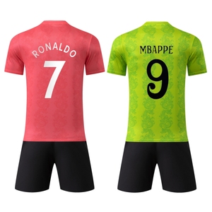 Kualitas tinggi cepat kering ungu merah putih kustom RONALDO kaus latihan sepak bola pakaian seragam sepak bola set kaus untuk pria - Product Image 2
