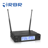 Système de Microphone Sans Fil Professionnel BM680 UHF Karaoké avec Micro à Main, Fonction Auto-Mute pour Performance Karaoké Professionnelle avec XLR