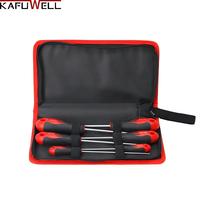 KAFUWELL SD5968 Ensemble de 6 tournevis plats et cruciformes à poignée antidérapante avec acier S2, personnalisable OEM