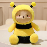 Peluche animale mignonne, trois styles : abeille, panda, vache, rembourrée en coton PP, douce et moelleuse, anti-stress, cadeau pour enfants et décoration intérieure