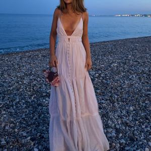 Fabricant de vêtements, robe maxi personnalisée pour femmes, vêtements pour femmes de haute qualité, robes longues décontractées en coton et lin pour femmes - Product Image 1