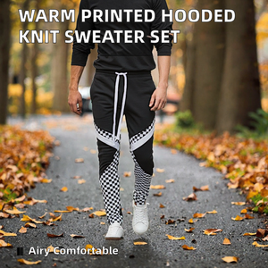 Pantalon de jogging slim noir à motif à carreaux pour homme, avec cordon de serrage à la taille et poches latérales, style streetwear, longueur intégrale - Product Image 2