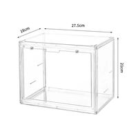 Boîtes de rangement à chaussures pliables de haute qualité, grandes, transparentes, empilables, avec ouverture frontale, en acrylique, et porte magnétique