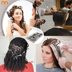 Tendance professionnelle Double broche pinces à cheveux bricolage Salon de beauté maquillage coiffure Mini <span class=keywords><strong>métal</strong></span> argent pinces à cheveux - Product Image 5