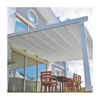 Pergola extérieure en aluminium 4x4M avec auvent rétractable pour jardin, patio, cadre thermolaqué pour terrasses et patios