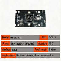 Módulo de Cámara Digital ZYKD 4K HD USB sin Controlador, Módulo de Cámara de Alta Velocidad de 8MP, Conjunto Completo para Finanzas, Educación, Raspberry Pi