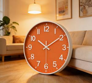 20cm High Dome Shape Silent Wall <b>Clock</b> Plastic Material Disposable <b>Batteries</b> Living Room Home Decor - Product Image 5