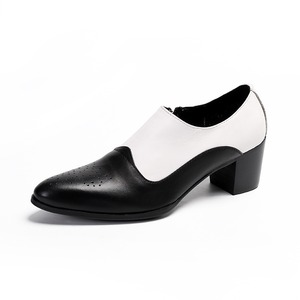 Botas de hombre de talla grande, botas de cuero casuales a la moda con caña alta, botas cortas de estilo retro para negocios. - Product Image 1