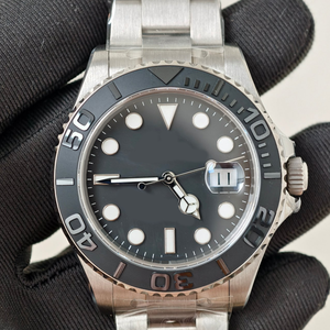 2025 reloj mecánico de lujo de alta gama para hombre con pulsera de acero, esfera negra, calendario y reloj de buceo - Product Image 3