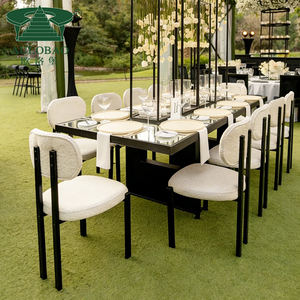 เก้าอี้รับประทานอาหารหุ้มผ้ากำมะหยี่บุคลีคดีไซน์เรียบง่ายทันสมัยสำหรับงานปาร์ตี้ - Product Image 2