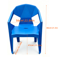 Nouvelle Chaise en Plastique Robuste Style Nordique Empilable pour Hôtel, Fauteuil en PP pour Salon, Salle à Manger et Mobilier Domestique