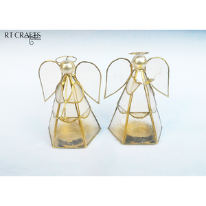 Ornement de noël À La Main Bougeoir Bougie Bâton Détenteurs Artisanat Ange Bougeoir Pour la Décoration De Noël - Product Image 2