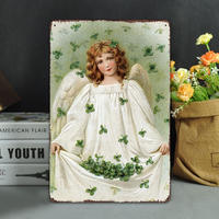 Panneau de Noël en étain personnalisé, décoration murale amusante, panneaux en étain vintage rétro, décoration murale de Noël en métal