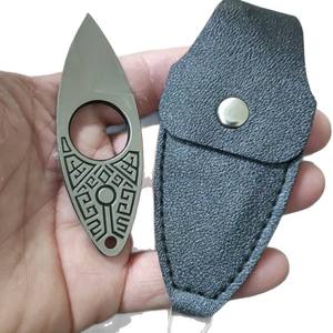 Mini cuchillo de acero inoxidable Ztc528, cuchillo de bolsillo portátil con borde liso para uso en exteriores, llavero, herramienta de autodefensa - Product Image 2