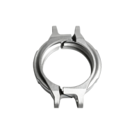 Collier de serrage en acier inoxydable, moulage par investissement au silicagel, surface polie, résistant aux acides, OEM