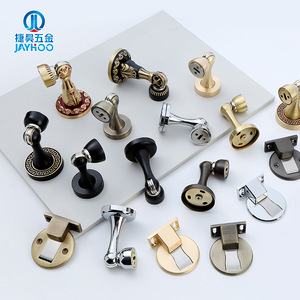 JAYHOO Brass Zinc Alloy Door Stopper Floor Mount Durable Traditional Design For Bathroom Wall And Floor Installation - Product Image 1