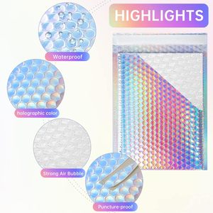 Sáng bóng bong bóng phong bì bao bì Holographic long lanh nhựa độn bong bóng bưu phẩm nhiều kích cỡ bao bì bong bóng phong bì túi - Product Image 2