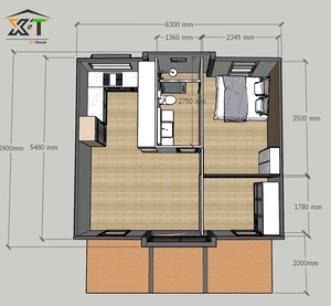 <span class=keywords><strong>Casa</strong></span> Prefabricada Moderna, Contenedor Plegable y Expandible de 20 pies/40 pies, <span class=keywords><strong>Casa</strong></span> Móvil Prefabricada Pequeña, 2, 3, 4 Dormitorios, Terraza - Product Image 6