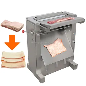 Máquina cortadora de piel de carne de gran oferta, máquina peladora de piel de cerdo eléctrica de alta calidad, máquina para hacer carne de cerdo de alta calidad