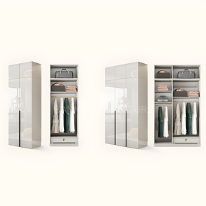<span class=keywords><strong>Armoire</strong></span> blanche haute brillance avec bureau d'<span class=keywords><strong>ordinateur</strong></span> armoires de rangement pour salle de vêtements - Product Image 6