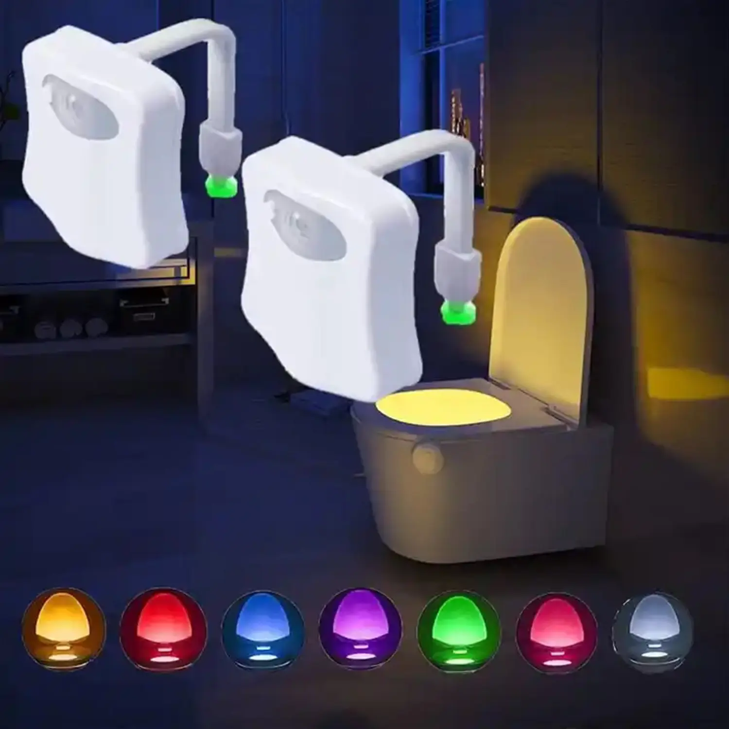 Woondecoratie 16 Kleuren Bewegingssensor Nachtlamp Creatieve Toilethoes Nachtverlichting