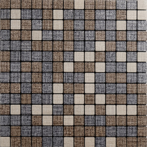 Piccoli mattoni quadrati utilizzati come piastrelle da parete per la parete di fondo, con piastrelle di mosaico in alluminio per soggiorno, sala - Product Image 4