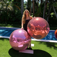 Globo Esférico Iridiscente Inflable, Esfera de Burbuja de PVC, Decoración para Bodas, Fiestas, Navidad, Grandes Esferas Decorativas Brillantes en Forma de Huevo
