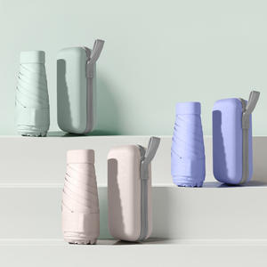 Оптовая продажа, складной мини-зонт, портативный солнцезащитный Зонт с защитой от ультрафиолетовых устройств, Карманный Зонт двойного назначения - Product Image 4