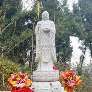 พระคุศติการ์บาห์ พระโพธิสัตว์จิโซ พระพุทธรูปทิเบต แกะสลักด้วยมือจากหินแกรนิต ขนาดสั่งทำพิเศษ พร้อมฐาน  งานประติมากรรมทองสัมฤทธิ์ ขาย - Product Image 3
