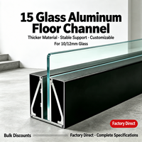 Rampe d'escalier en verre à rainures extrêmement étroites (30 mm), main courante en alliage d'aluminium sans soudure, accessoires de garde-corps pour balcon de villa