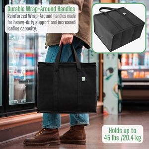 <span class=keywords><strong>Sac</strong></span> isotherme noir pliable <span class=keywords><strong>Carrefour</strong></span> avec motif de lettre d'isolation pour une utilisation à la plage - Product Image 5