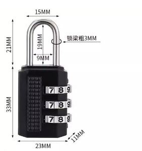 Kích thước lớn 4-kỹ thuật số kết hợp An Ninh Kẽm hợp kim ổ khóa bền chống trộm mật khẩu không thấm nước sử dụng cửa - Product Image 5