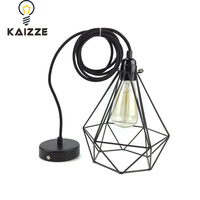 Lampe suspendue industrielle en fer 2018, style loft, cage, lustre