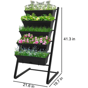 Estante <span class=keywords><strong>Vertical</strong></span> Escalonado para Macetas, Multi-nivel, Desmontable, para <span class=keywords><strong>Terraza</strong></span>, Interior y Exterior - Product Image 2