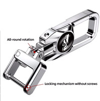 Porte-clés de luxe en alliage de zinc pour Mercedes-Benz, Geely, Chery, Changan, Volkswagen, Nissan - OLIVER Anneaux de fixation réversibles et pendentifs